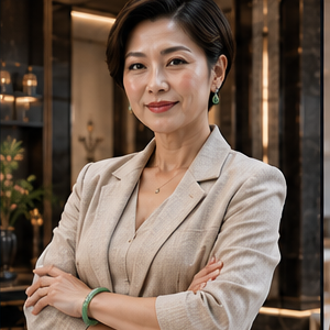 南台灣地頭蛇大姐正面半身肖像